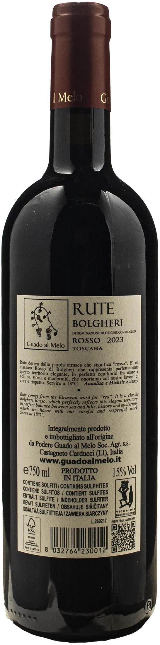 Guado al Melo Bolgheri Rute 2023