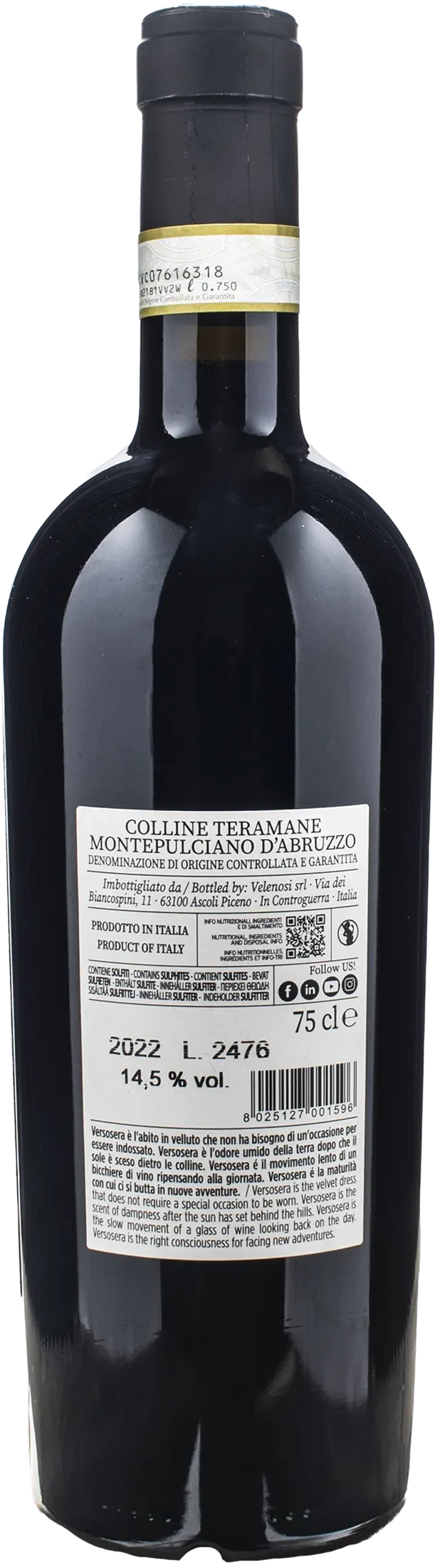 Velenosi Montepulciano d'Abruzzo Verso Sera 2022
