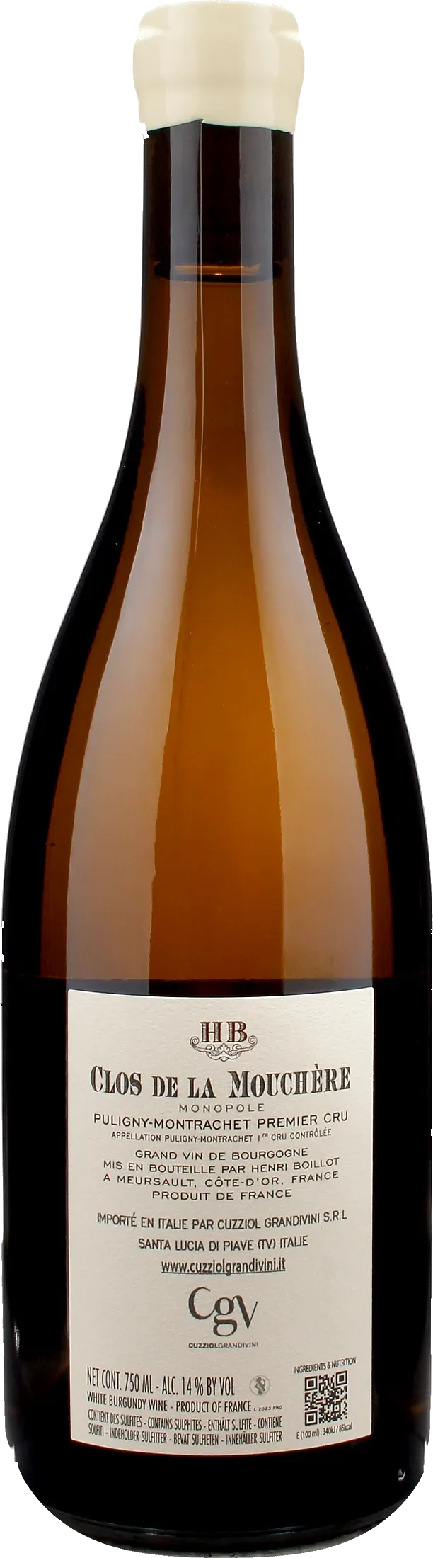 Henri Boillot Puligny Montrachet 1er Cru Clos de la Mouchere Monopole 2023