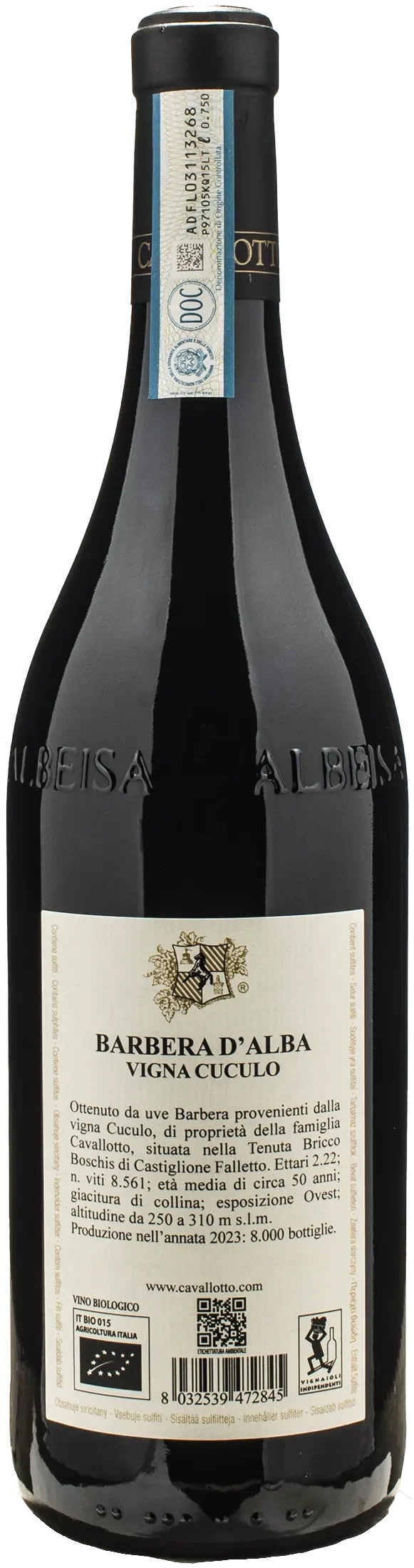 Cavallotto Barbera d'Alba Superiore Vigna del Cuculo 2023