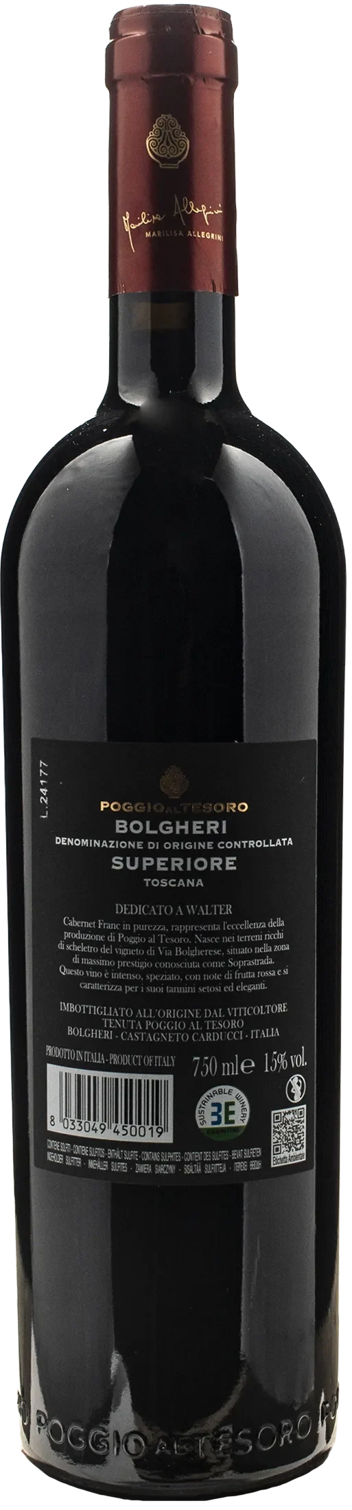 Poggio al Tesoro Bolgheri Superiore Dedicato a Walter 2021