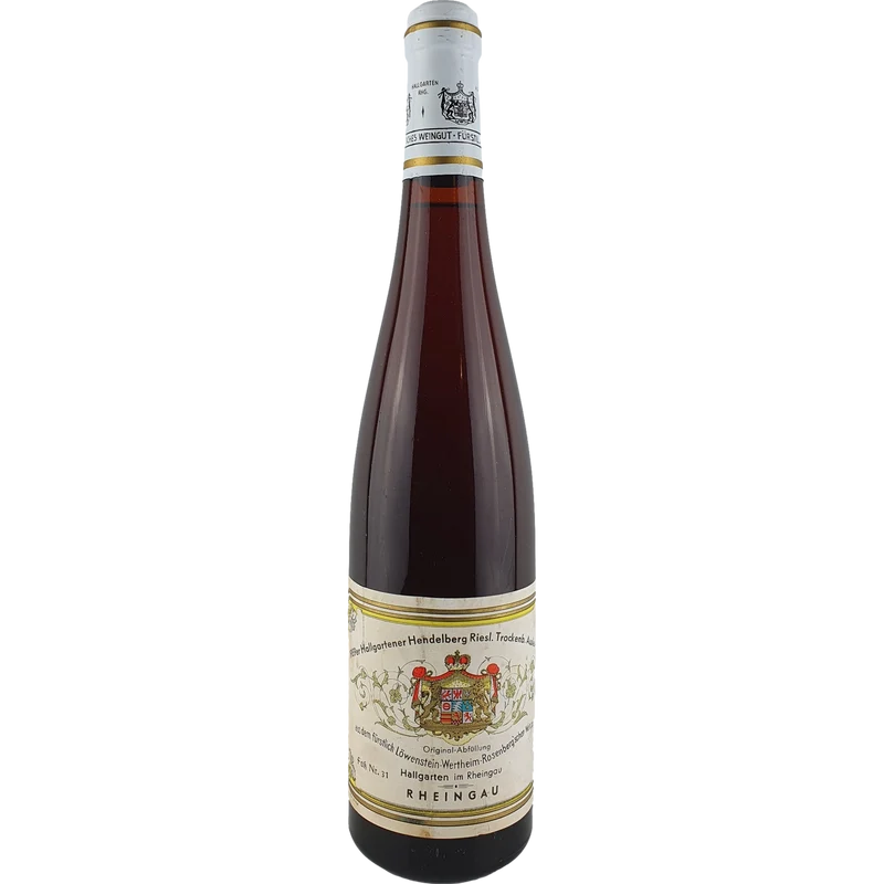 Löwenstein-Wertheim-Rosenberg'sches Weingut - Hallgartener Hendelberg Riesling Trockenbeerenauslese Cabinet 1959 - 0,7 l