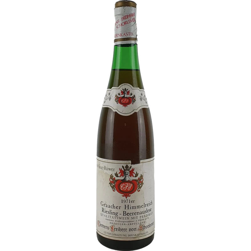 Clemens Freiherr von Schorlemer (Schloss Lieser) - Graacher Himmelreich Riesling Beerenauslese 1971 - 0,7 l