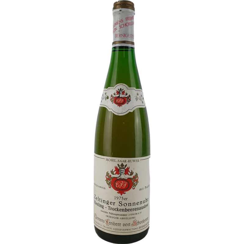 Clemens Freiherr von Schorlemer (Schloss Lieser) - Zeltinger Sonnenuhr Riesling Trockenbeerenauslese 1975 - 0,7 l