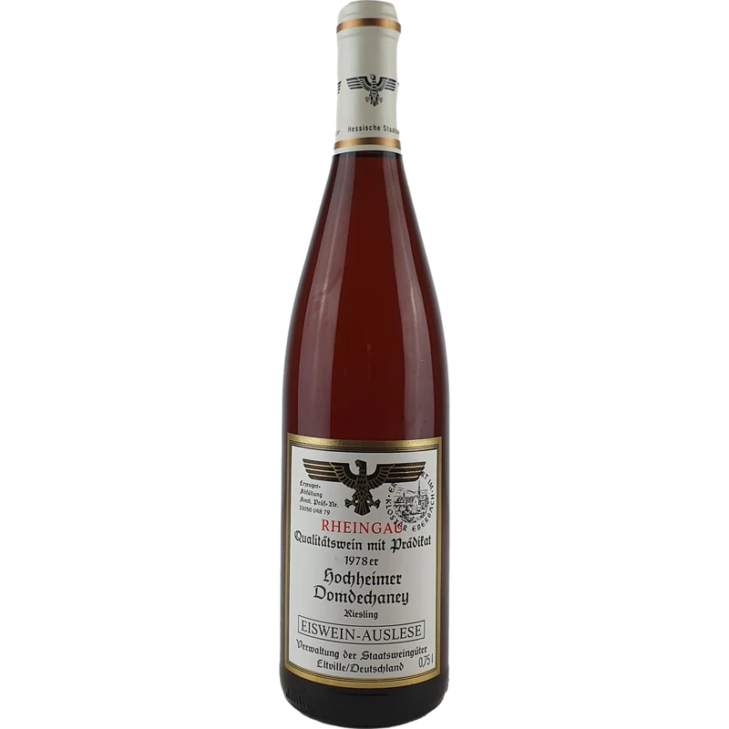 Staatsweingüter Eltville (Kloster Eberbach) - Hochheimer Domdechaney Riesling Eiswein-Auslese Versteigerung 1978 - 0,7 l