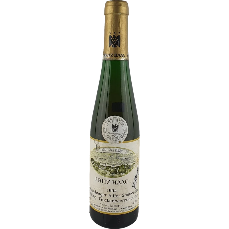 Fritz Haag - Brauneberger Juffer-Sonnenuhr Riesling Trockenbeerenauslese Goldkapsel Versteigerung signiert1994 - 0,375 l