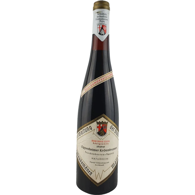 Staatl. Weinbaudomänen Mainz - Oppenheimer Krötenbrunnen Riesling Trockenbeerenauslese 1949 - 0,7 l