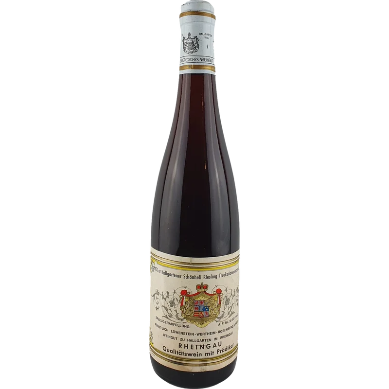 Löwenstein-Wertheim-Rosenberg'sches Weingut - Hallgartener Schönhell Riesling Trockenbeerenauslese 1971 - 0,7 l