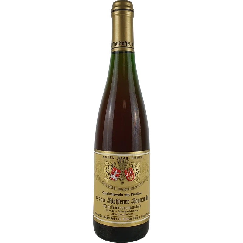 Jos. Christoffel Jr. (Christoffel-Prüm) - Wehlener Sonnenuhr Riesling Trockenbeerenauslese Goldkapsel 1976 - 0,7 l