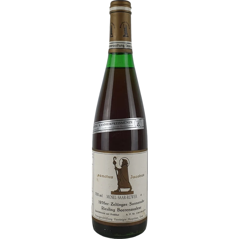 Vereinigte Hospitien (Sanctus Jacobus) - Zeltinger Sonnenuhr Riesling Beerenauslese Goldkapsel 1976 - 0,7 l