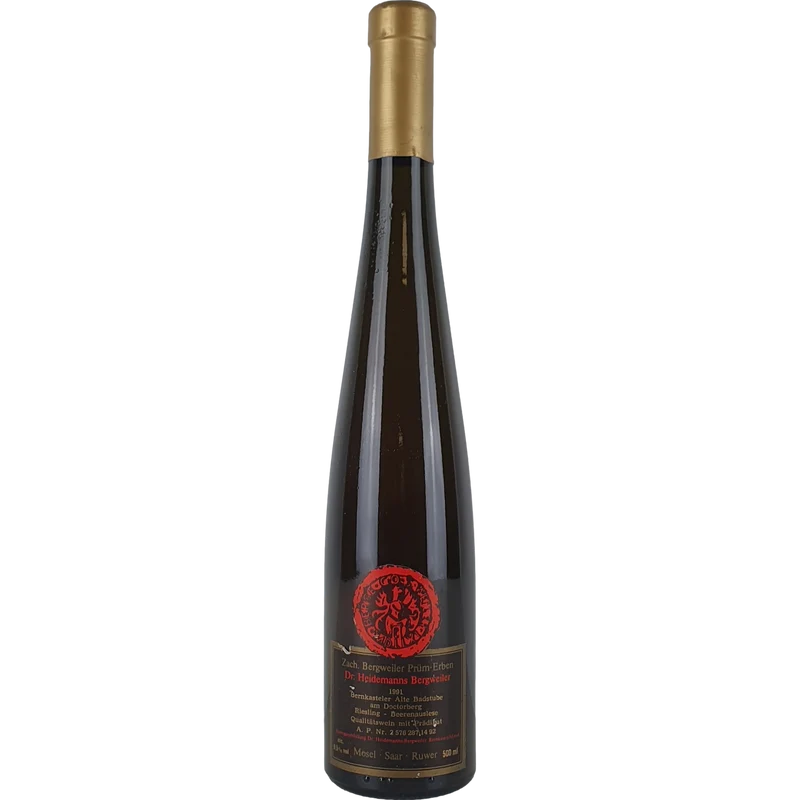 Dr. Heidemanns Bergweiler (Zach. Prüm Erben) - Bernkasteler Alte Badstube am Doctorberg Riesling Beerenauslese Goldkapsel 1991 'ex Chateau 2021' - 0,5 l