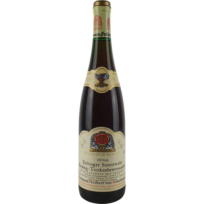 Hermann Freiherr von Schorlemer (Schloss Lieser) - Zeltinger Sonnenuhr Riesling Trockenbeerenauslese 1976 - 0,7 l