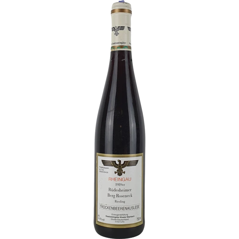 Staatsweingüter Kloster Eberbach - Rüdesheimer Berg Roseneck Riesling Trockenbeerenauslese 1989 - 0,75 l