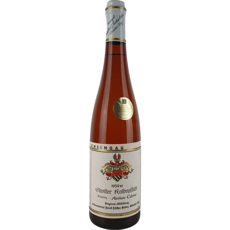 Ökonomierat Jacob Fischer Erben (VDP) - Eltviller Kalbspflicht Riesling Auslese Cabinet Versteigerung 1959 - 0,7 l