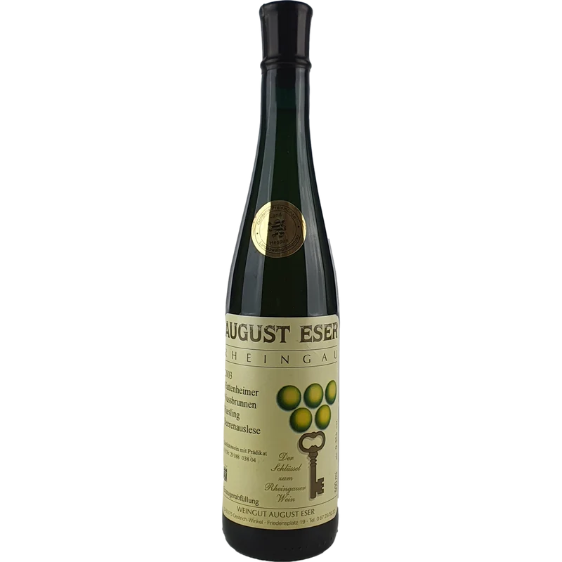 August Eser - Hattenheimer Nussbrunnen Riesling Beerenauslese Versteigerung 2003 - 0,5 l