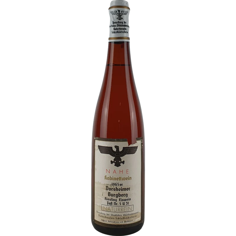 Staatl. Weinbaudomäne Niederhausen-Schloßböckelheim - Dorsberger Burgberg Riesling Eiswein Cabinet 1965 - 0,7 l