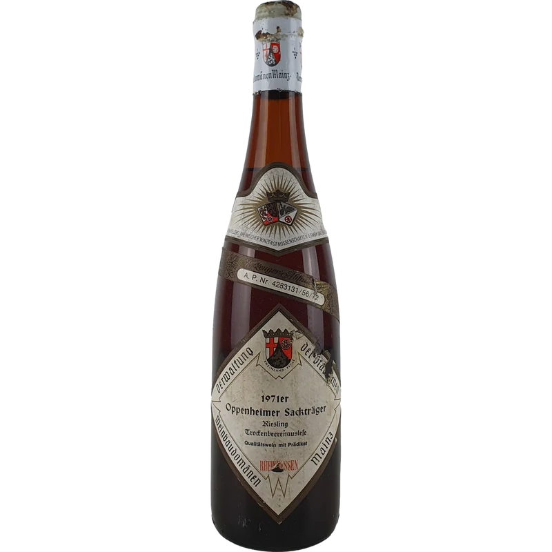 Staatl. Weinbaudomänen Mainz - Oppenheimer Sackträger Riesling Trockenbeerenauslese 1971 - 0,7 l