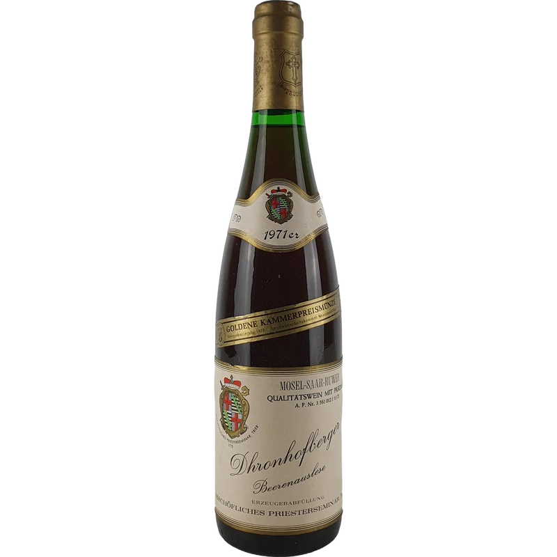 Bischöfliches Priesterseminar - Dhronhofberger Riesling Beerenauslese Goldkapsel 1971 - 0,7 l