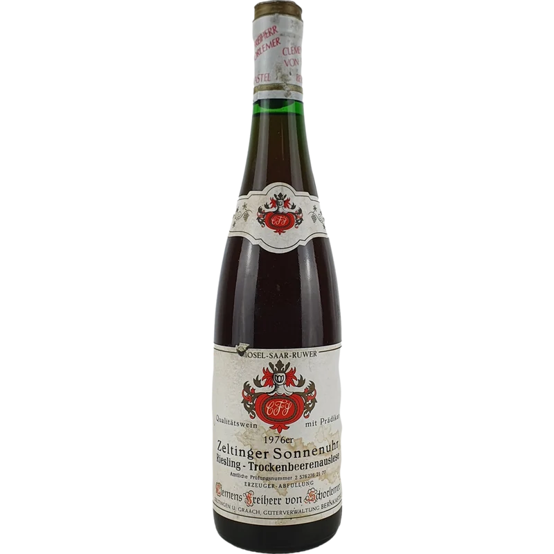 Clemens Freiherr von Schorlemer (Schloss Lieser) - Zeltinger Sonnenuhr Riesling Trockenbeerenauslese 1976 - 0,7 l