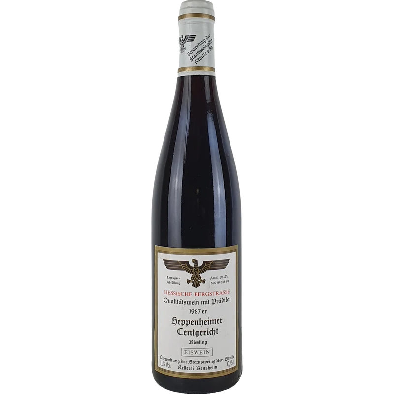 Staatsweingüter Eltville (Kloster Eberbach) - Heppenheimer Centgericht Riesling Eiswein 210° Oechsle 1987 - 0,75 l