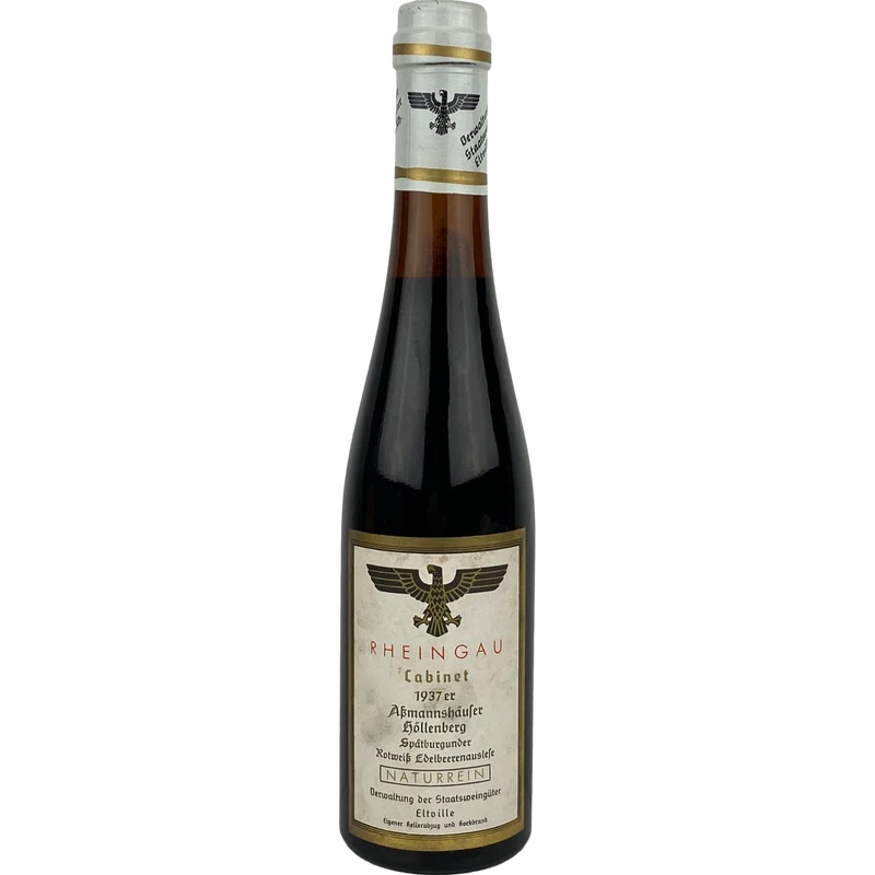 Staatsweingüter Eltville (Kloster Eberbach) - Assmannshäuser Höllenberg Spätburgunder Rot-Weiß Edelbeerenauslese Cabinet 1937 - 0,35 l