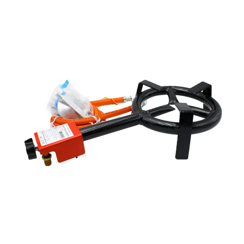 Gasringbrenner 1-Flammig 20cm inkl. Gasschlauch-Regler Set