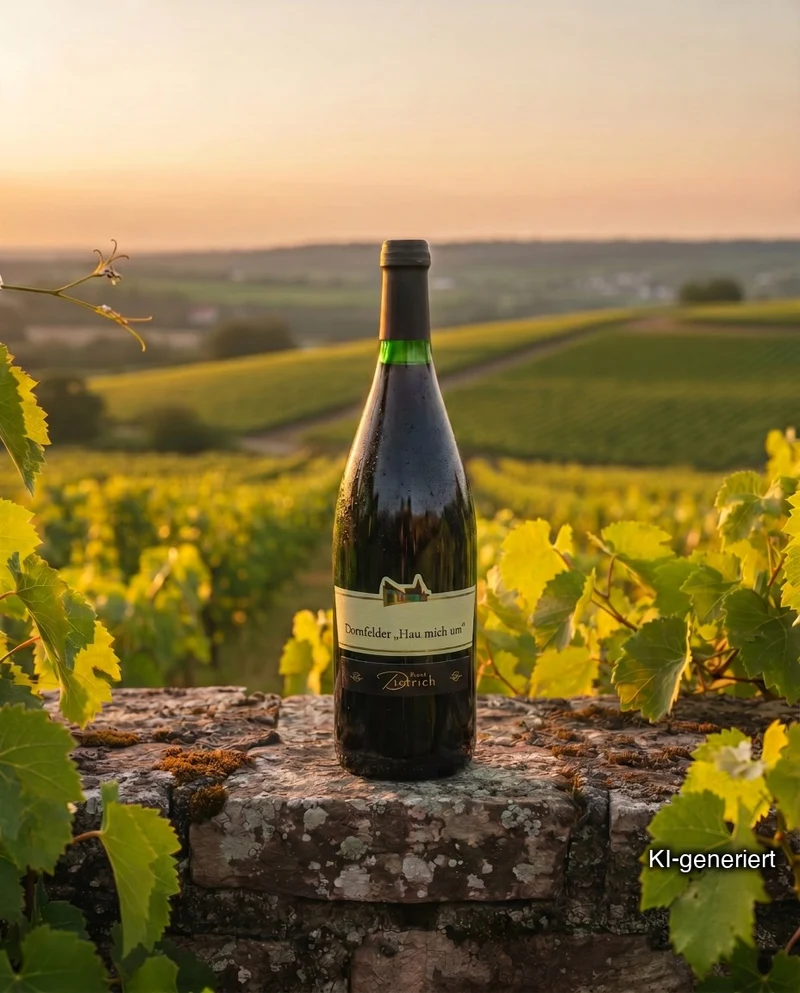 Dornfelder Rotwein trocken im Barrique gereift – Cuvée „Hau mich um“