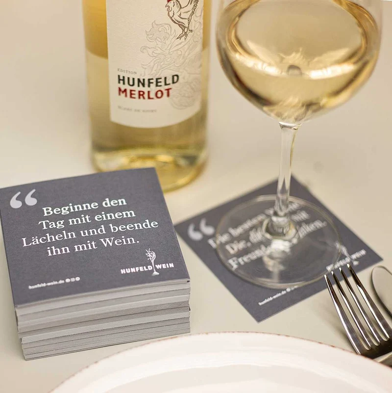 Weinuntersetzer WEINSPRÜCHE