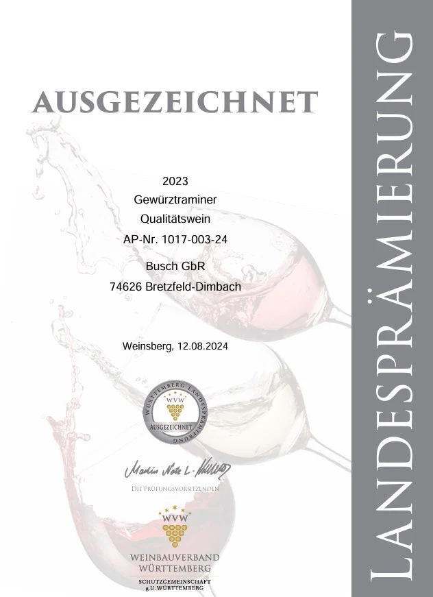 Gewürztraminer *** QbA edelsüß