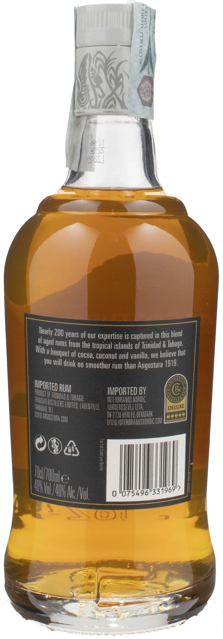 Angostura Caribbean Rum Premium Gold Deluxe Aged Blend 0.70L 1919