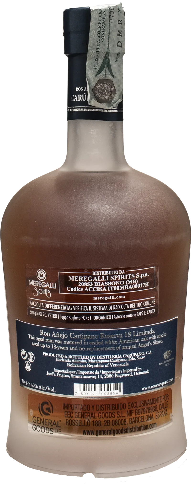 Carupano Ron Anejo Reserva Limitada 18 0.7L