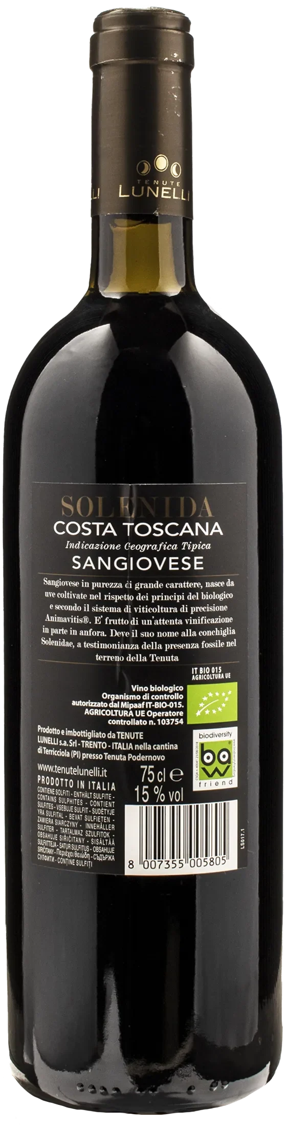 Tenute Lunelli Solenida di Podernovo Costa Toscana Sangiovese 2017