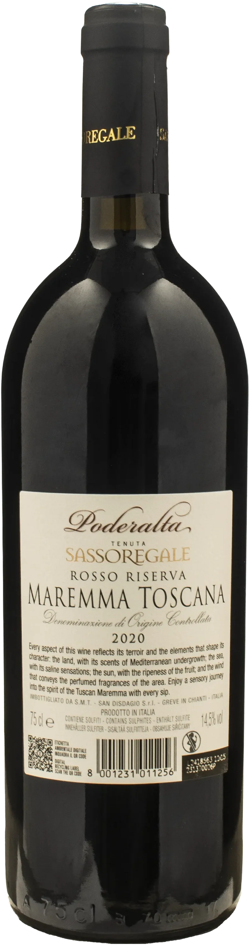 Sassoregale Maremma Toscana Poderalta Rosso Riserva 2020