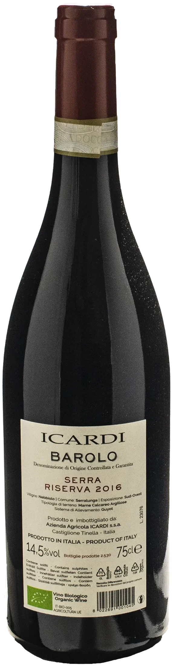 Icardi Barolo Serra Riserva 2016