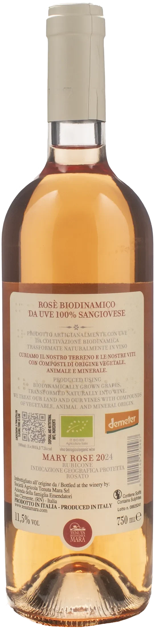 Tenuta Mara Rosè Biodinamico MaryRose 2024