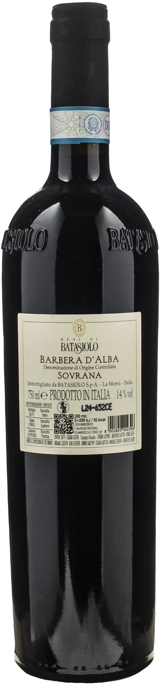 Batasiolo Barbera d'Alba Sovrana 2023