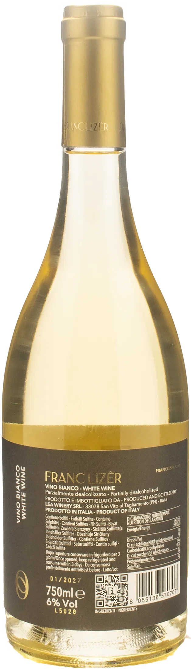 Franc Lizer Vino Bianco Low Alcol