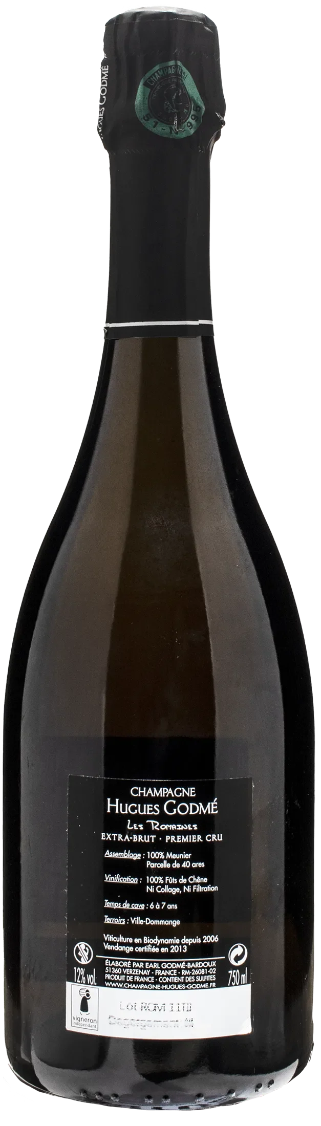 Hugues Godme Champagne 1er Cru Les Romaines Extra Brut 2011