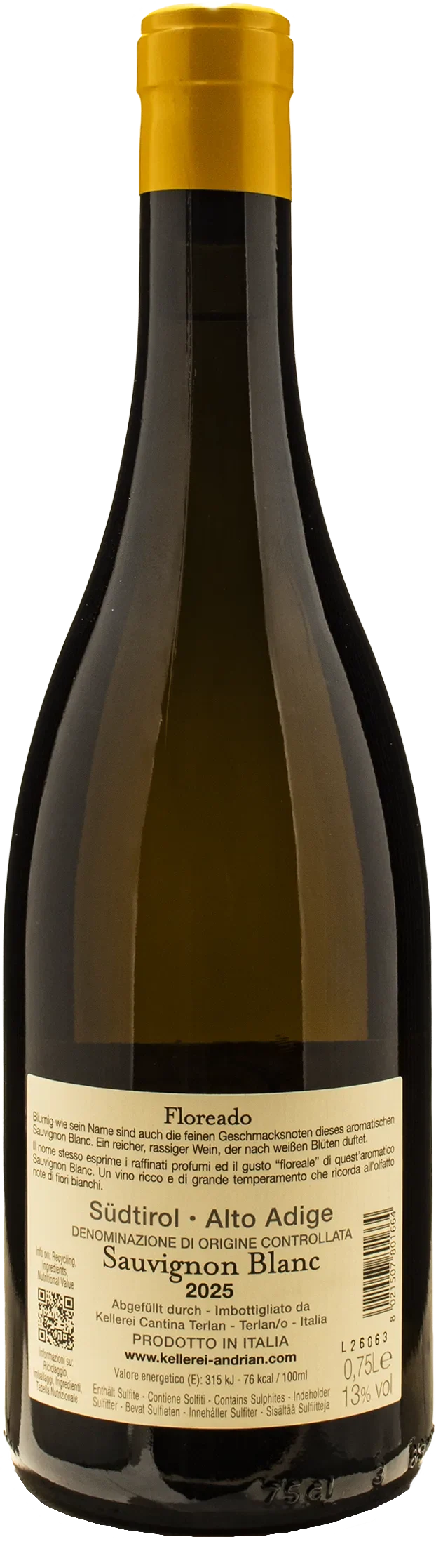 Cantina Andriano Sauvignon Blanc Floreado 2025