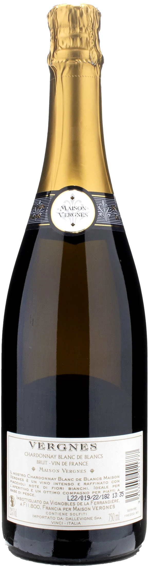 Maison Vergnes Chardonnay Blanc De Blancs Methode Traditionnelle Brut