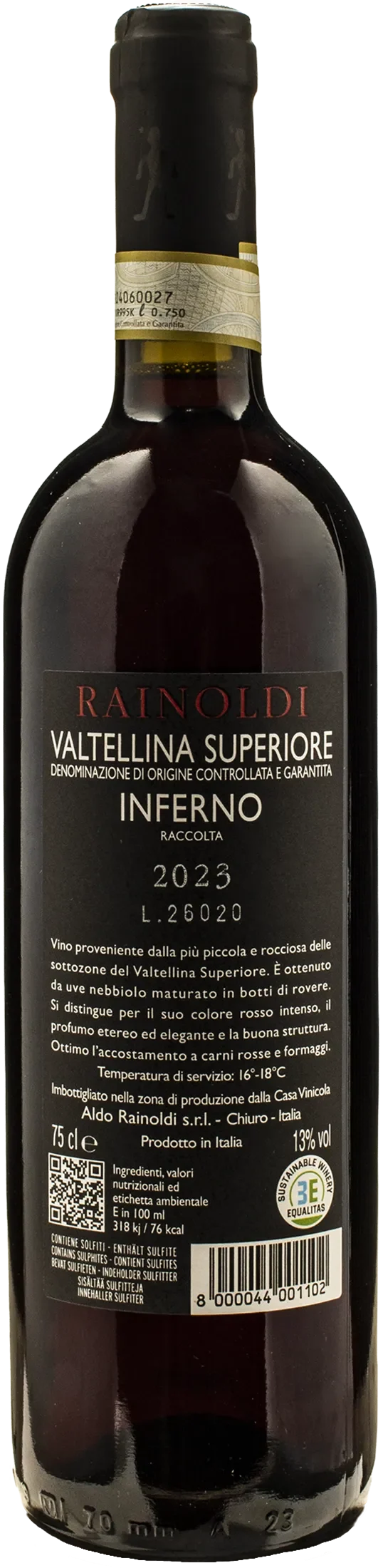 Rainoldi Valtellina Superiore Inferno Nebbiolo 2023
