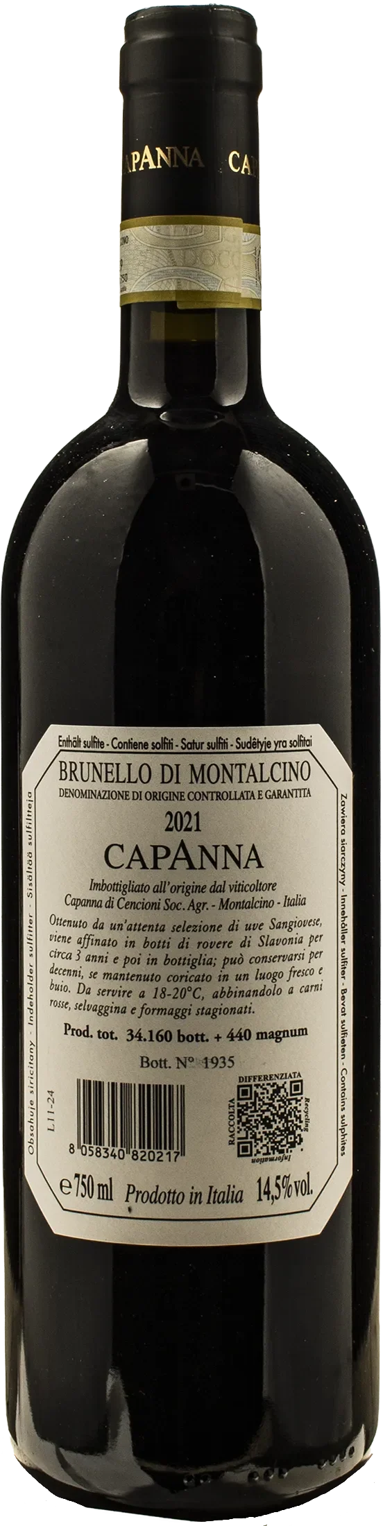 Capanna Brunello di Montalcino 2021