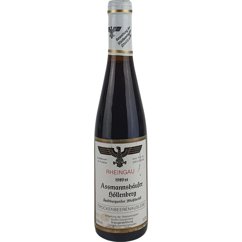 Staatsweingüter Eltville (Kloster Eberbach) - Assmannshäuser Höllenberg Spätburgunder Weißherbst Trockenbeerenauslese 1989 - 0,375l