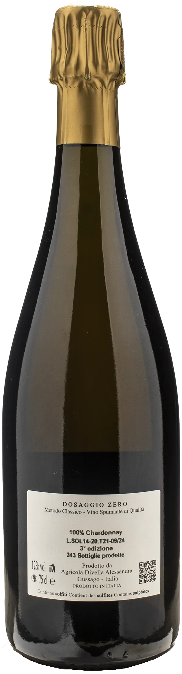 Divella Spumante Solera Dosaggio Zero Metodo Classico
