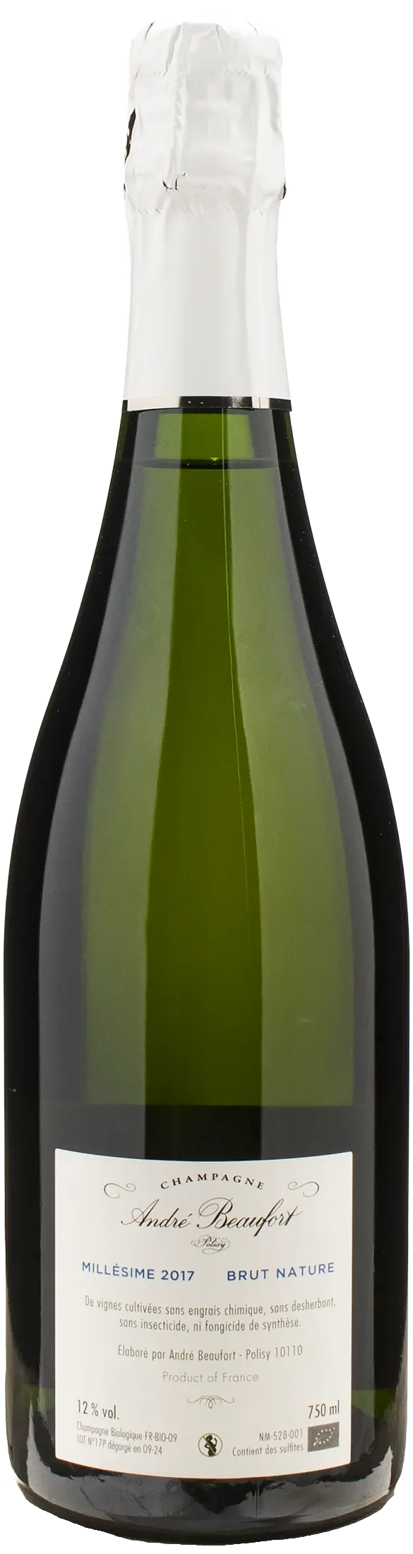 Andre Beaufort Champagne Polisy Brut Nature Millesime 2017