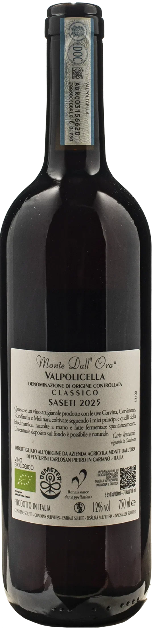 Monte dall'Ora Valpolicella Classico Saseti 2025