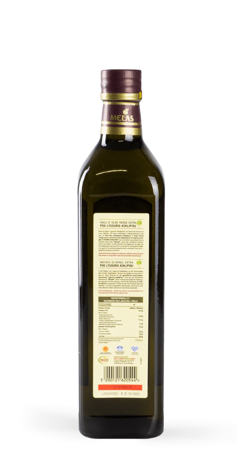 Melas Natives Olivenöl Extra Lygourio 0,75 l