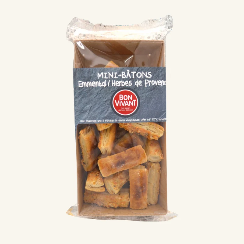 BON VIVANT - Mini-Blaetterteigstangen mit Emmentaler & Herbes de Provence