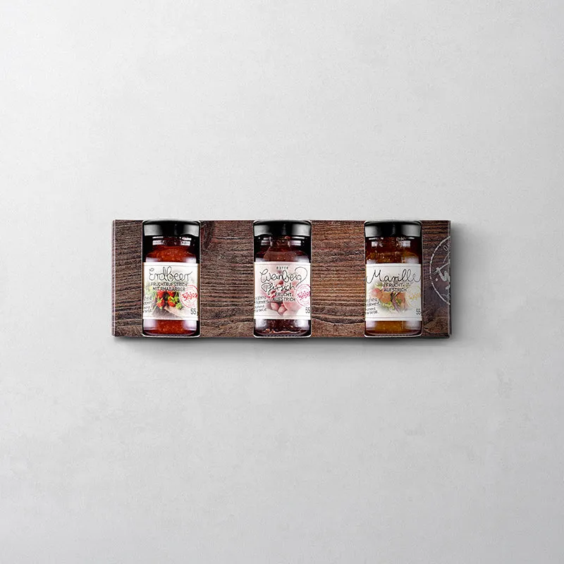 3er Set Mini-Fruchtaufstriche